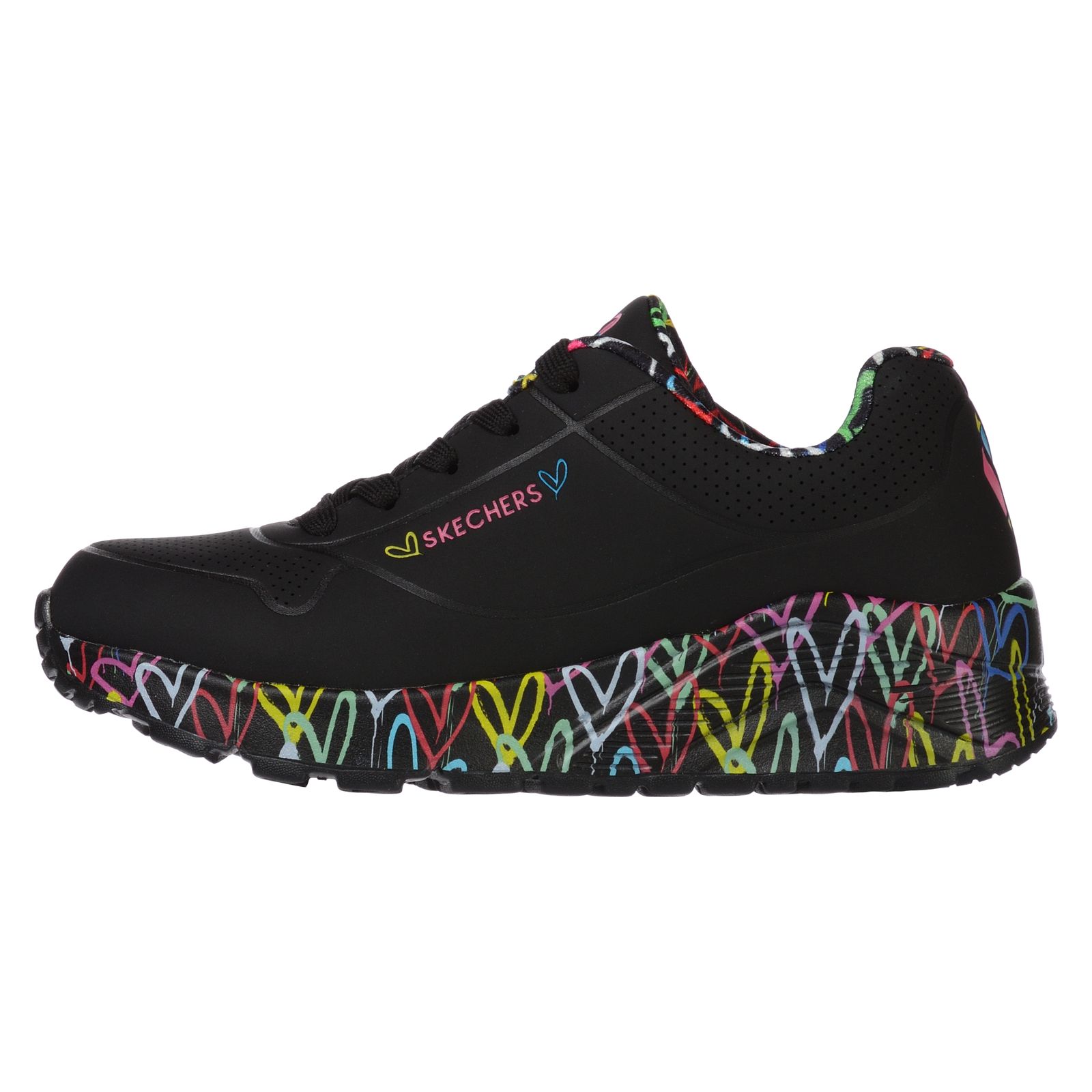 Pantofi sport SKECHERS pentru copii UNO LITE - LOVEY LUV - 314976LBKMT